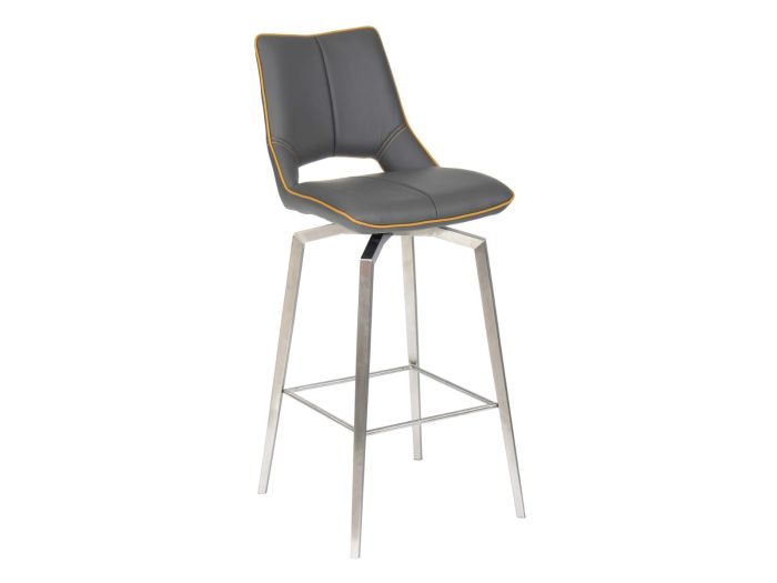 Flair Mako Swivel Leather Effect Bar Chair
