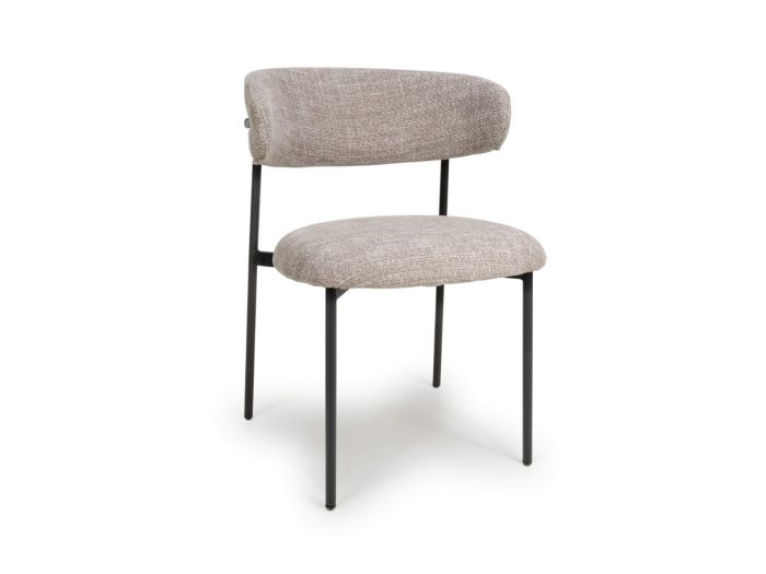 Flair Marisa Tweed Oatmeal Dining Chair (Pair)