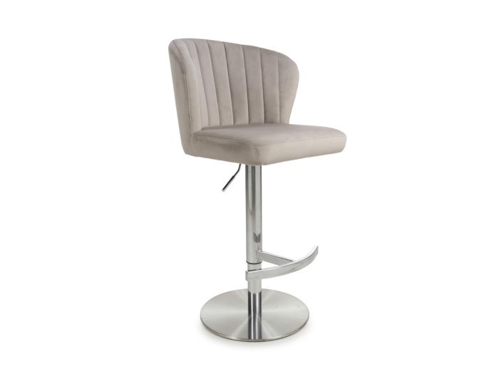 Flair Sigma Brushed Velvet Mink Bar Stool