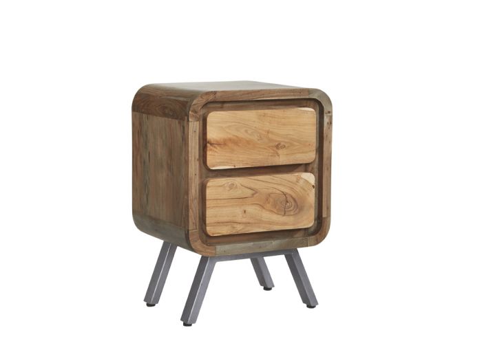 Indian Hub Aspen 2 Drawer Lamp Table