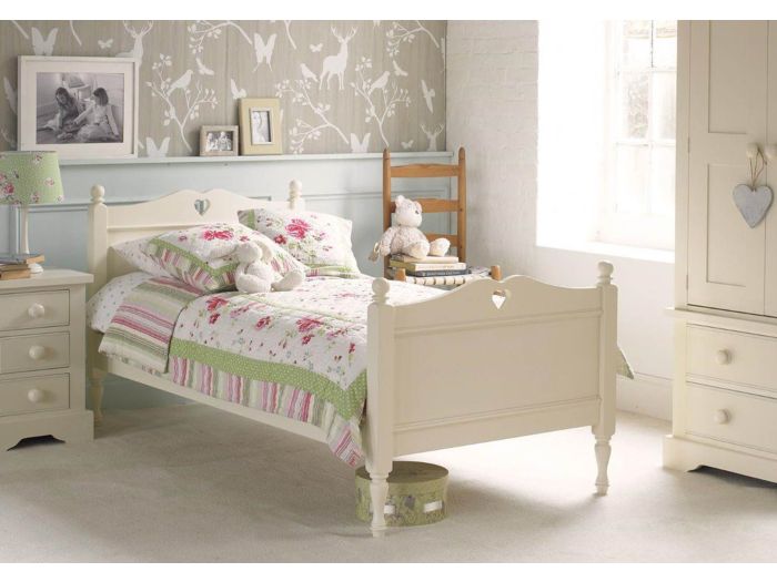 Little Folks Furniture Fargo Single Bed Frame with Carved Hearts