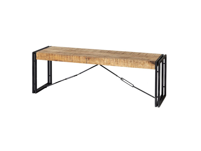 Indian Hub Cosmo Industrial Metal & Wood Bench