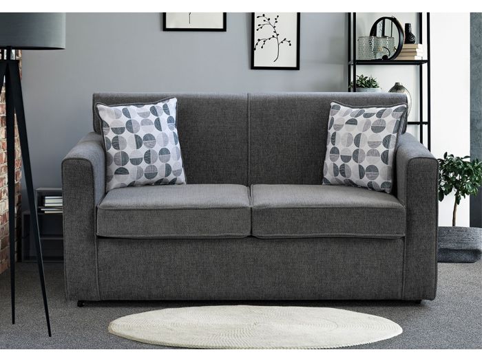 Sweet Dreams Kendal 2 Seater Fabric Sofa Bed sleeps 2 wide range of fabric choices tensioned sprung base microfibre block mattress