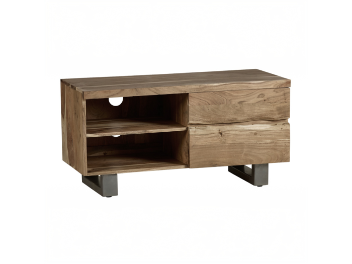 Indian Hub Baltic Live Edge 2 Door Small TV Unit