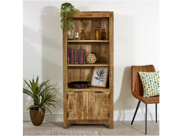 Indian Hub Surrey Solid Wood Bookcase With Doors