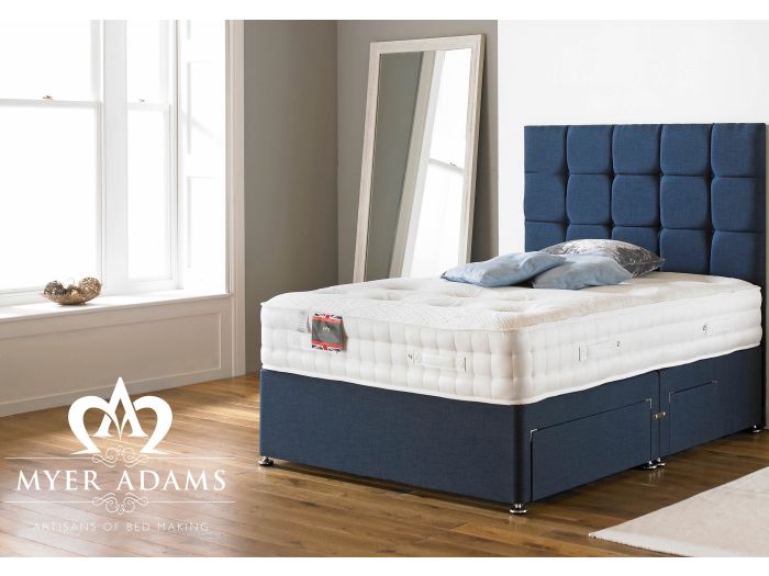 Backcare Memory 2000 Divan - Shown in Linen Midnight Blue 