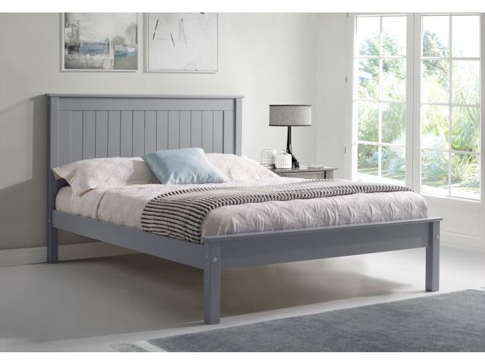 Limelight Taurus Low Foot End Wooden Bed Frame made from solid wood classic style single small double double king sizes grey dark grey and white