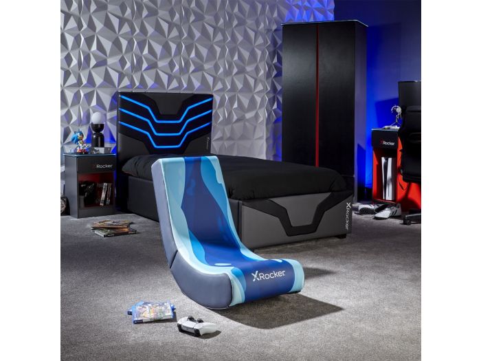 X Rocker Video Rocker Floor Gaming Chair - Lava Blue
