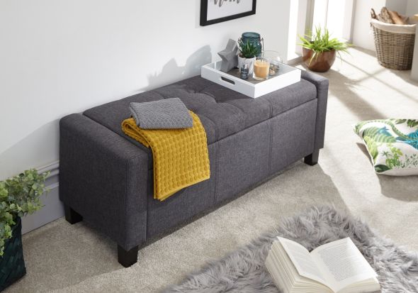 GFW Verona Ottoman Bench Charcoal