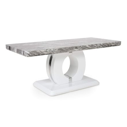 Flair Neptune Marble Effect Grey/White Coffee Table