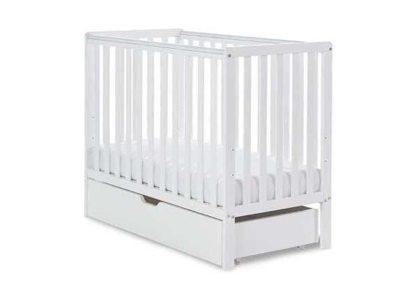 Obaby Bantam Space Saver Cot & Under Drawer - White
