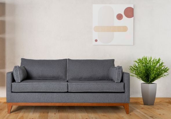 Gainsborough Carlo Sofa Bed available in 4 sizes and a wide range of fabrics modern design wooden base and legs