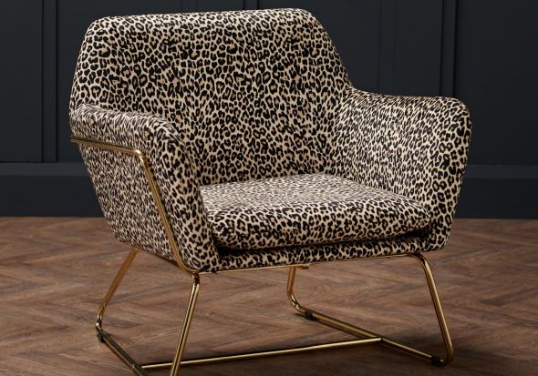 LPD Charles Leopard Print Chair
