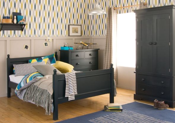 Little Folks Furniture Fargo Small Double Bed Frame constructed from solid hardwoods slatted solid wood base traditional style