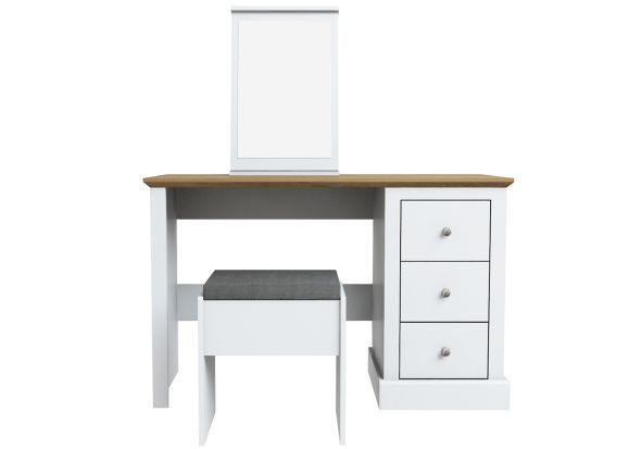 LPD Devon White & Oak Dressing Table Set