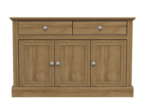 LPD Devon 3 Door 2 Drawer Oak Sideboard
