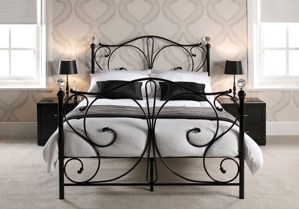 LPD Florence Black Metal Bed Frame