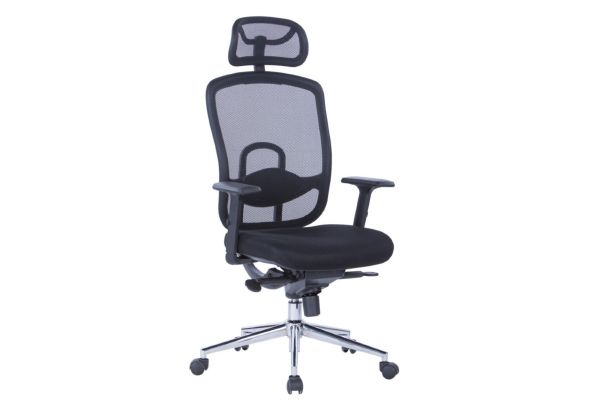 Alphason Miami Black Mesh Back Office Chair
