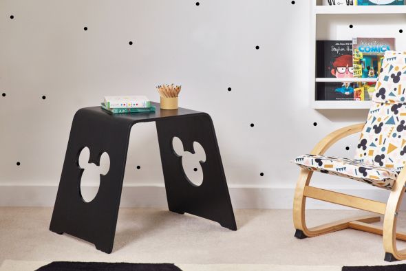 Disney Mickey Bentwood U Stool Black