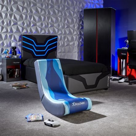 X Rocker Video Rocker Floor Gaming Chair - Lava Blue
