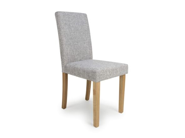 Flair Finley Linen Effect Grey Weave Dining Chair (Pair)