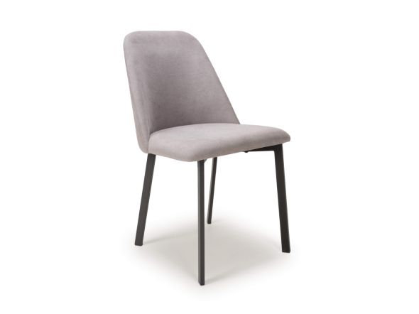 Flair Linden Linen Effect Light Grey Dining Chair (Pair)