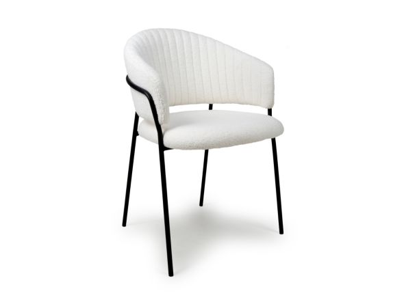 Flair Maya Boucle White Dining Chair (Pair)
