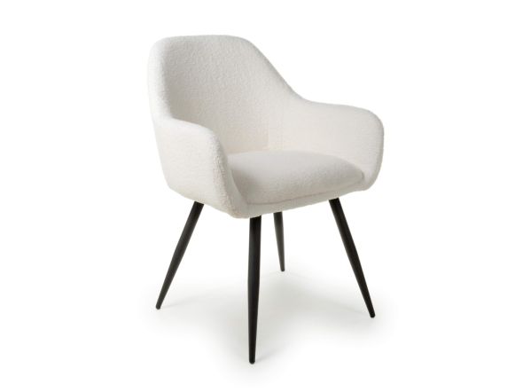 Flair Olympia Boucle White Dining Chair (Pair)