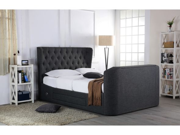 Emporia Beds Avebury Wing Fabric TV Ottoman Bed