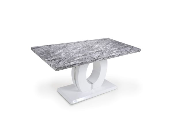 Flair Neptune Medium Marble Effect Grey/White Dining Table