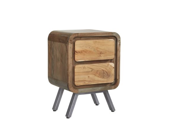 Indian Hub Aspen 2 Drawer Lamp Table