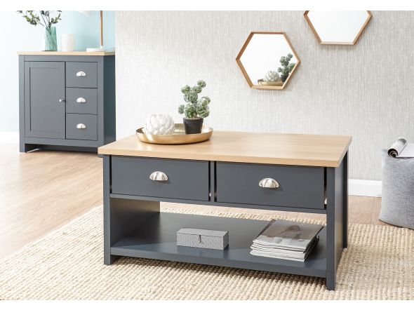 GFW Lancaster 2 Drawer Coffee Table