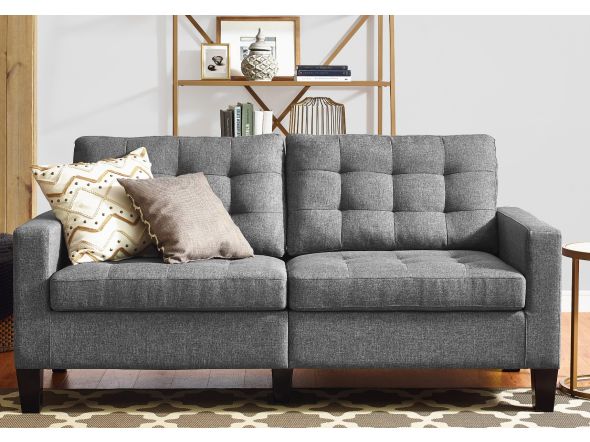 Dorel Bowie 2 Seater Sofa Grey Linen