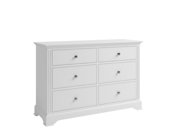 Snooze White Wooden 6 Drawer Chest