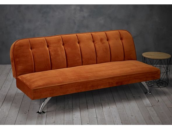 LPD Brighton Orange Fabric Sofa Bed