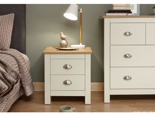 GFW Lancaster 2 Drawer Bedside