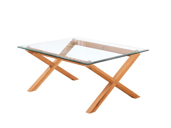 LPD Cadiz Coffee Table Glass & Solid Oak