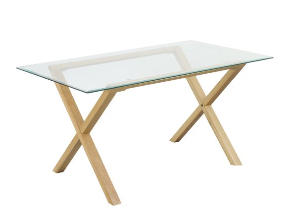 LPD Cadiz Dining Table Glass & Solid Oak