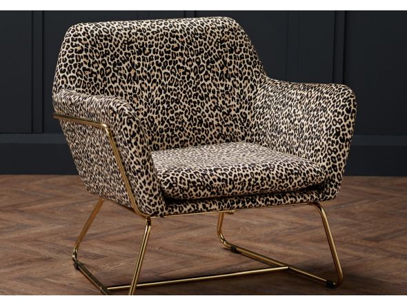 LPD Charles Leopard Print Chair