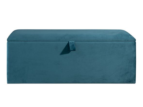 Sweet Dreams Pulse Fabric Ottoman Storage Box available in 12 fabrics Padded seat tab opening Made in the UK