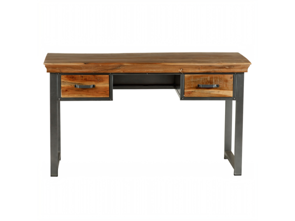 Indian Hub Metropolis Industrial 2 Drawer Writing Desk