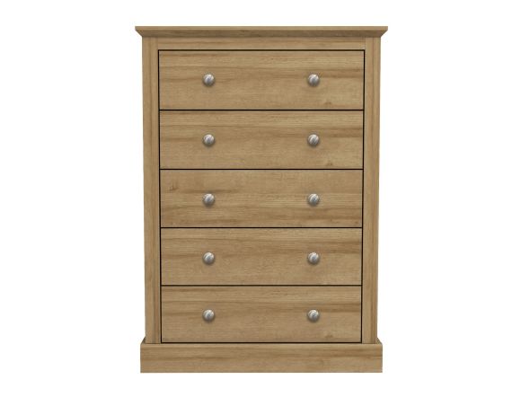 LPD Devon Oak 5 Drawer Chest