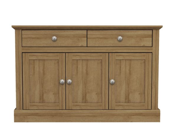 LPD Devon 3 Door 2 Drawer Oak Sideboard