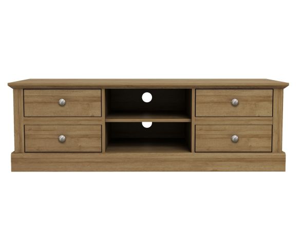 LPD Devon Oak 4 Drawer TV Unit