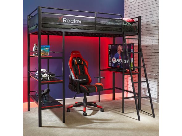 X Rocker Fortress Gaming High Sleeper Bed