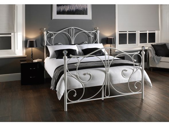 LPD Florence White Metal Bed Frame