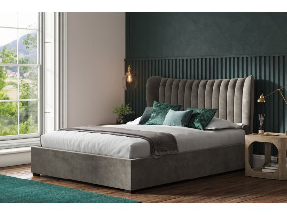 Emporia Beds Harcourt Velvet Ottoman Mid Grey
