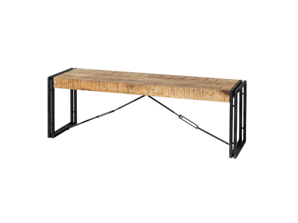 Indian Hub Cosmo Industrial Metal & Wood Bench