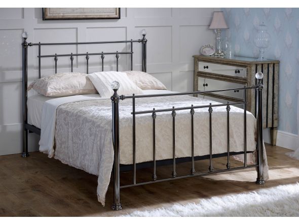 Limelight Libra Metal Bed Frame with Crystal Finials