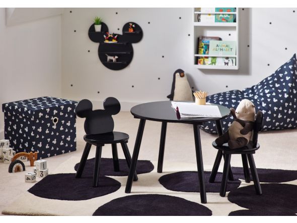 Disney Mickey Mouse Wooden Table and Chairs Set Black